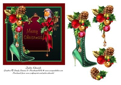Christmas Boot with Robin
