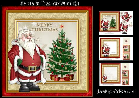Santa & Tree 7x7 Mini Kit