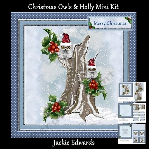 Christmas Owls & Holly Mini Kit