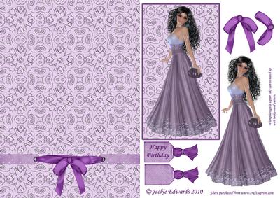 Pretty Lady Topper with Matching Card Front