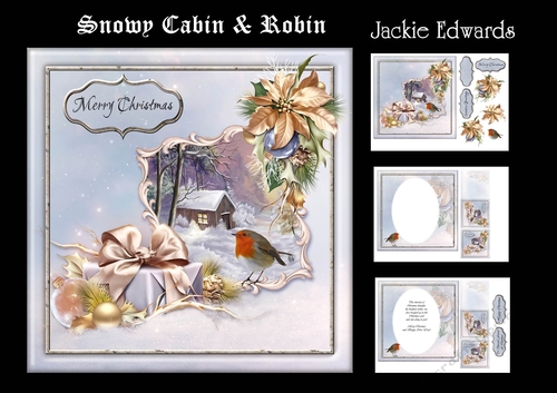 Snowy Cabin & Robin Mini Kit