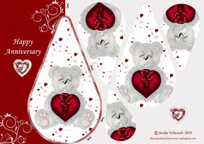 Anniversary Teardrop Pyramid Card Front