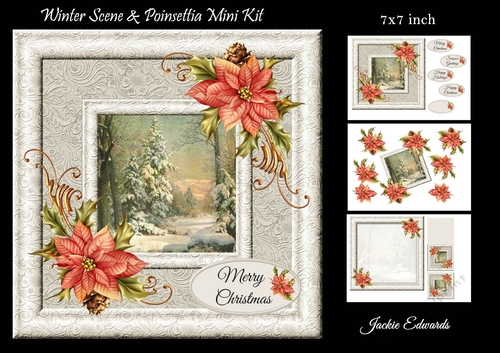 Winter Scene & Poinsettia Mini Kit