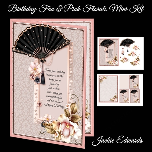 Birthday Fan & Pink Florals Mini Kit