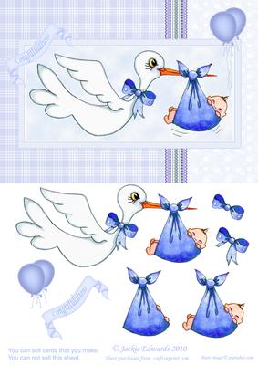 Baby Boy Step-by-step Card Front