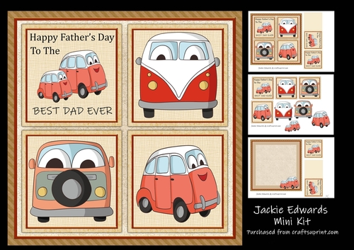 Car Characters Fathers Day Mini Kit