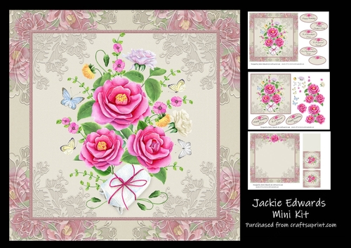 Bouquet Of Camellias & Butterflies Mini Kit