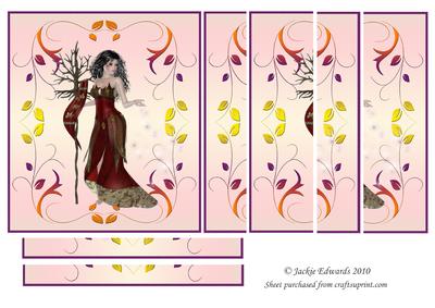 Lady in a Frame of Leaves Side Stacker