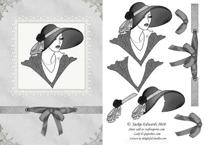 Elegant Lady in a Lace Frame