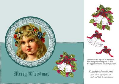 Christmas Girl in Lace Over the Edge