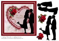 Silhouette Couple Valentines Day Card