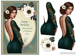 A5 Lady in Green Dress