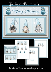 A5 Christmas Gnomes Blue Mini kit
