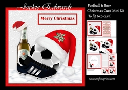 Football And Beer Christmas Card Mini Kit