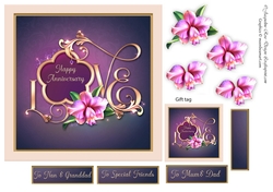 Anniversary Card With Orchid