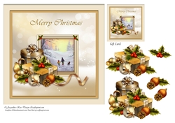 Christmas Card With Snowy Scene
