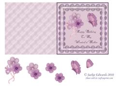 Metal Lace Frame with Flowers and Butterfly 2