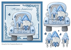 Anniversary Love Gnomes Blue