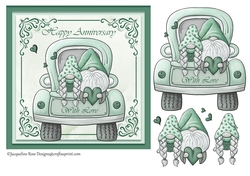 Anniversary Love Gnomes Green