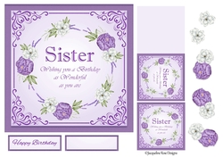 Sister Card With Flowers