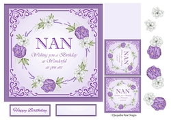 Nan Card With Flowers