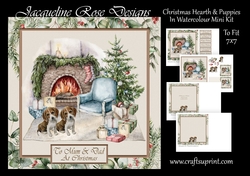 Christmas Hearth & Puppies In Watercolour Mini Kit