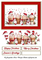 A5 Christmas Coffee & Snowmen