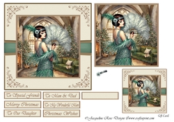Christmas Art Deco Lady