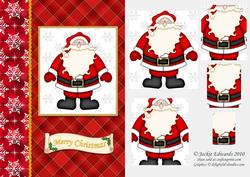 Santa Pyramid Card Front
