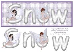 Snow Large Dl Card Front with Step-by-step