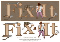 Fix It Large Dl Card Front with Step-by-step