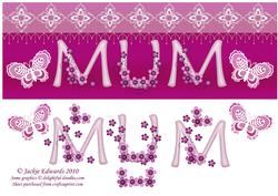 Mum Large Dl Card Front with Step-by-step