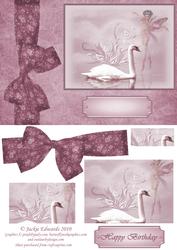Swan and Fairy Fantasy Card Front