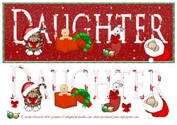 Daughter Large Dl Card Front