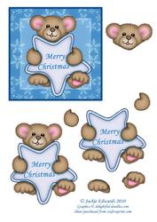 Teddy with Christmas Star Step-by-step