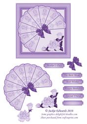 Fan with Roses Decoupage 3