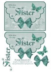 Scalloped Edged Envelope Style Card Sister 2