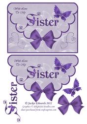 Scalloped Edged Envelope Style Card Sister 3
