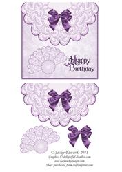 Scalloped Edged Envelope Style Card with Fan 2