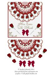 Scalloped Edged Envelope Style Wedding Card
