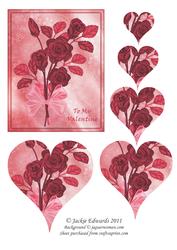Roses for My Valentine Topper with Heart Shaped Pyramid