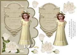 Scalloped Edged Card Front with Decoupage