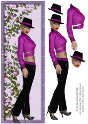 Diva on Large Dl with Decoupage