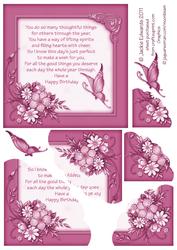 Verse Framed with Butterfly and Flowers 2