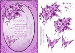 Verse with Butterflies and Flowers Card Front 2