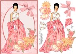 1950's Elegant Lady Card Front