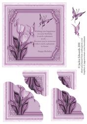 Verse with Tulips and Butterflies Corner Stacker