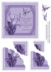 Verse with Tulips and Butterflies Corner Stacker 2