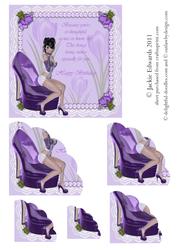 Lady on Shoe with Framed Verse