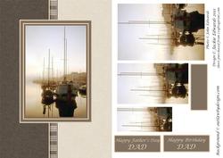 Yachts in the Harbour Card Front